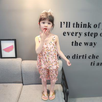 China Casual High Quality Two Piece Baby Clothes Short Set Summer Kids Clothing for sale