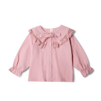 China Breathable In Spring Kids Running Clothes Long Sleeve Pink Shirt Kids Clothes Sets Denim Fabric Girls 2 Piece Sets for sale