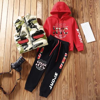 China Little Batch Smart Casual Kids Wear Boy Sports Pants Three-Piece Suit Kids Winter Cloth Cheap Children's Clothing for sale