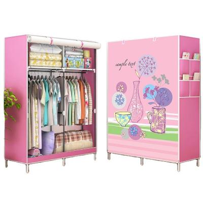 China Modern Big Wardrobe Cloth Storage Cabinets Simple And Fashion Multipurpose Durable Cloth Wardrobe Rack for sale