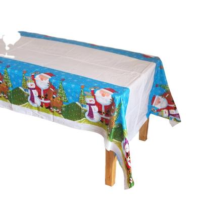 China Cloth Cartoon pvc Christmas tablecloth; for sale