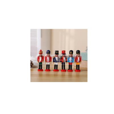 China Wooden new colorful Nutcracker pendant small puppet figure ornament for sale