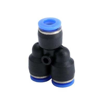 China PY Plastic Three Way Connector Quick-Inserting Connector For Trachea PY for sale