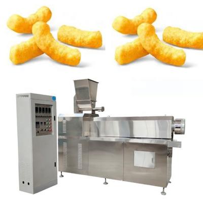 China Puffed Hollow Corn Snacks Corn Tube Puff Extruder Puffs Cheese Snacks Production Machine Extruder Puff Snack Pellet Extruder for sale