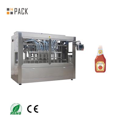 China Npack Automatic Filling Piston Filling Machines Sauce Piston Filler Tomato Sauce Filling Machine Glass Jar Price for sale