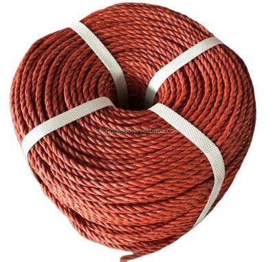 China Orange PP 6mm PP Splitfilm Rope PP Net Rope 2kg Roll Orange for sale