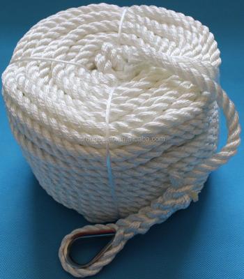 China Fishing Rope High Tensile Strength White Twisted Polyester Rope With Hook for sale