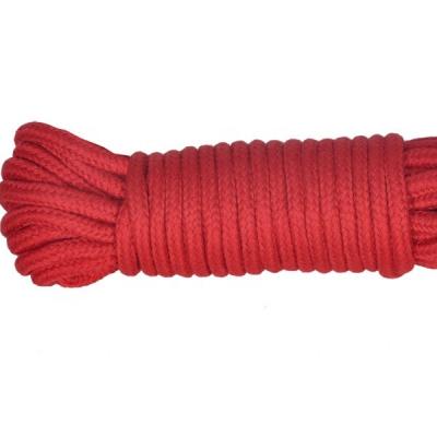 China DIY 6mm red color cotton rope 10m soft for sale