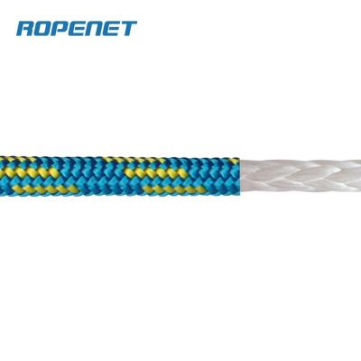 China Good Abrasion ROPENET CANOE Rope with 12 Strand Treated Ralon Core and 16/24 Polyester Cover Yachting Rope for sale