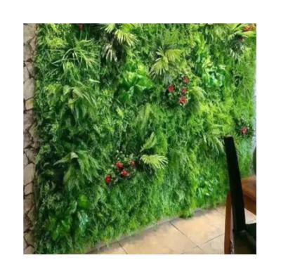 China Minimalist artificial green grass wall of hedge boxwood panels for outdoor decoration for sale