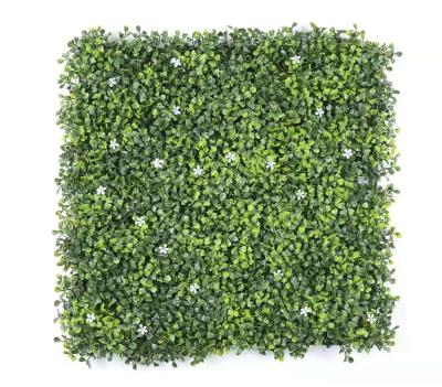 China Minimalist Faux Boxwood Panel Artificial Greenery Wall 50cm x 50cm Foliage Panel for Home for sale