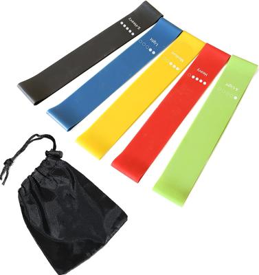 China Anti Slip Mini Yoga Resistance Band Durable Fitness Resistance Yoga Pilates Bands Yoga Bands for sale