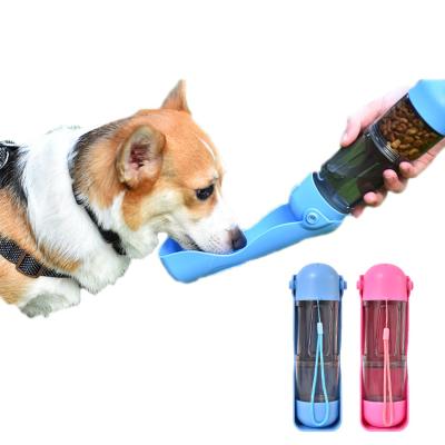 China Travel Sustainable Portable Bowl Foldable Pet Water Bottle Dog Dispenser For Walking Hiking for sale