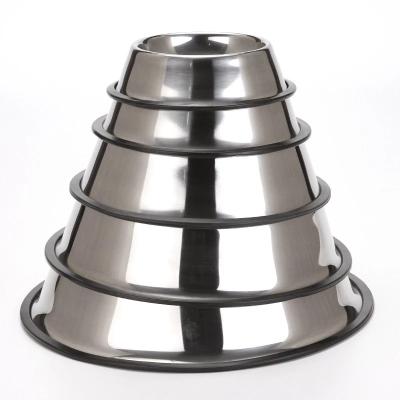 China Stainless Steel Viable Dog Food and Water Bowl Large/Small Breed Bowl Non Slip Pet Bowl Large/Small Size for sale