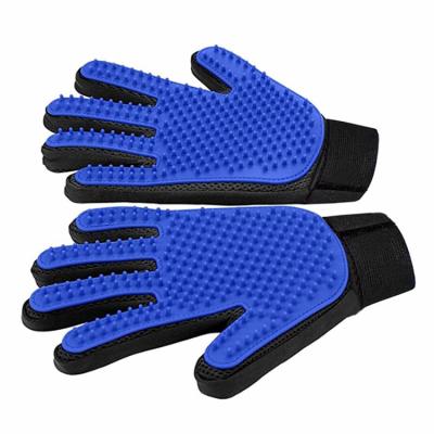 China Viable Free Sample Soft Pet Grooming Glove Brush Deshedding Brush Glove 259 Pins for sale