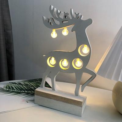 China Wooden Christmas Deer Warm Light for sale