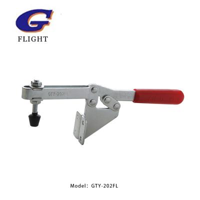 China Clamps for 550lb 250kg Woodworking Metallurgical Horizontal Locking Toggle Clamp with Adjustable Arm 202FL 202F for sale