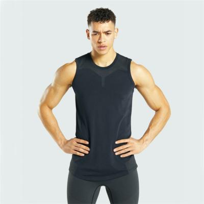 China 2021 new Anti-wrinkle men's fitness clothing traceless sleeveless sports vest T-shirt for sale