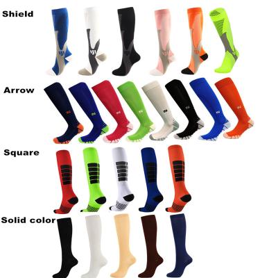 China Viable Running Compression Socks Stockings 20-30 mmHg Mens Womens Sports Socks For Marathon Soccer Retraining Varicose Veins for sale