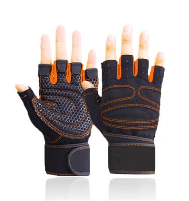 China Fashion Weightlifting Training Men Women Fitness Sports Organization Building Gym Grips Fingerless Gym Hand Palm Protector for sale