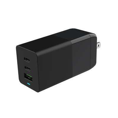 China High Quality Mobile Phone 3 Ports GaN 65W Power 2 PD+QC 3.0 Micro USB Wall Fast Charger for sale