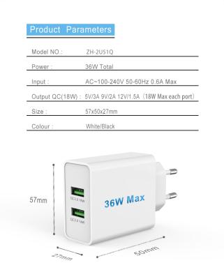 China QC 3.0 USB 5V3A QC3.0 USB Fast Charger 1-6 Port Max Option For Smartphones Factory Supplier for sale