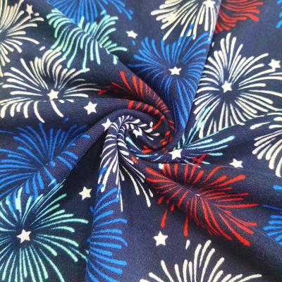 China Brushed Sueded Printed Delicious Jersey Fabric 92% Polyester 8% Spandex Digital Printing Knitted Fabric For Women Clothes for sale