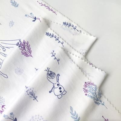 China Sueded brushed printed jersey fabric two sides brushed fabric 92/8 polyester yummy spandex knitted fabric for kids clothes for sale