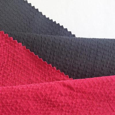 China 100% pill 4 way stretch jacquard sorona fabric bubble fabric sorona anti fiber knitted for clothes and sports tops for sale