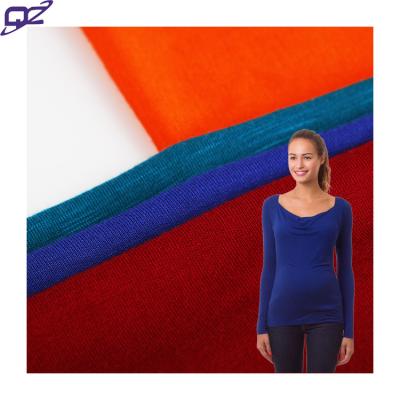 China Stretch 40S pure soft breathable rayon viscose 95/5 rayon spandex knitted wicking tank top fabric for T-shirts underwear panties for sale