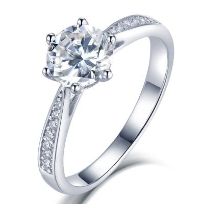 China Classic CLASSIC AAAAAA CZ Design Setting 925 Engagement Wedding Ring For Women for sale