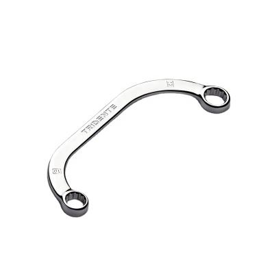 China 40Cr-V Curved Half Moon Semicircle Box End Double Ring Wrench for sale