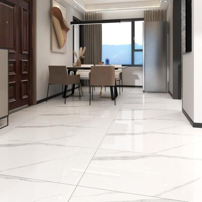 China Glazed Metallic Tiles 60x120 Marble Glazed Full Body Glazed Porcelain White Marble Tile for sale