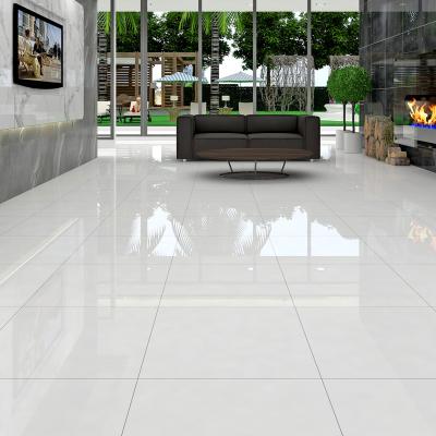 China Modern Super White Cheap Price 60x60 Plain White Polished Floor Tiles for sale