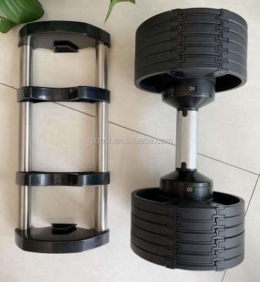 China Eco-friendly Wholesale Adjustable Dumbbell 2-32kg 50 Pound Gym Equipment 36kg Adjustable Dumbbell for sale