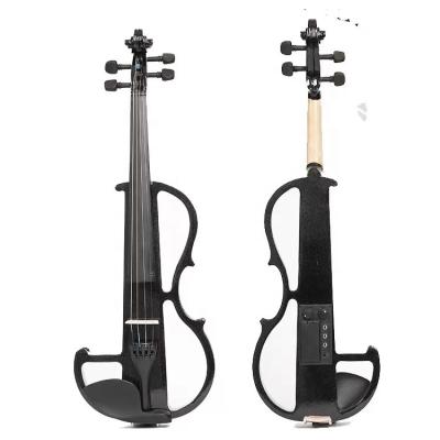 China Factory Wholesale Flawless Color 4/4 Student Solid Wood Electric Violin for sale