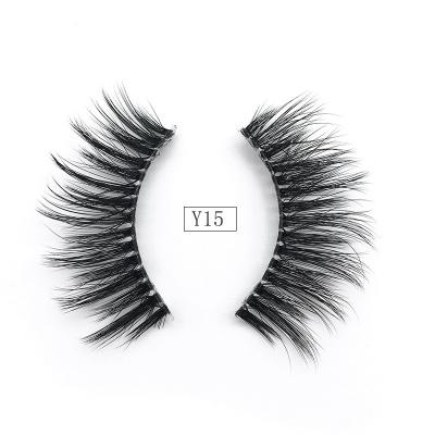 China Long Natural Wholesale 1 Pair Thick Eyelash 25MM 3D 100% Mink False Eyelash Nature Curly Handcrafted Eyelashes False Eyelashes for sale