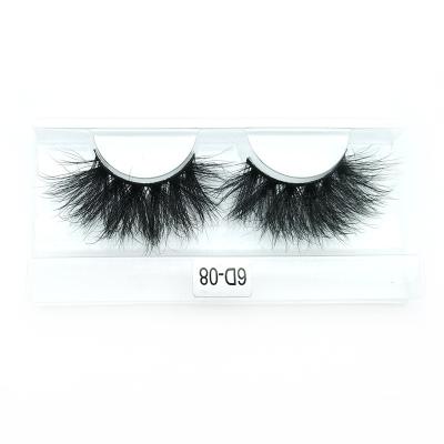 China Wholesale Long Natural Eyelash Custom Hand Made Thick Curly Eyelash 6D Mink Lashes 100% Full Strip 1 Pairs Nature Lashes for sale