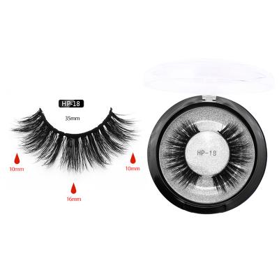 China Wholesale Natural Long Eyelash Thick Curly 3D Mink Lashes Custom Eyelash Full Strip 1 Pairs Nature Lashes for sale