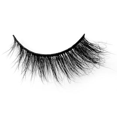 China Thick Curly 3D Mink Lashes 100% Full Strip 1 Pair Natural Lashes Long Natural Custom Hand Made Eyelash for sale