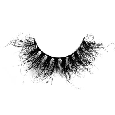 China Natural Custom Long Full Strip Lashes Thick Curly Eyelash 3D Mink Lashes 100% Nature Hand Made Eyelash for sale