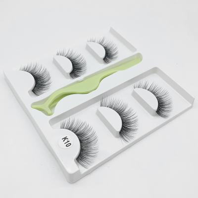 China Long Natural Wholesale 3 Pairs Custom Made Hand Made Thick Curly Mink False Eyelash 25MM 3D 100% False Eyelash Nature for sale