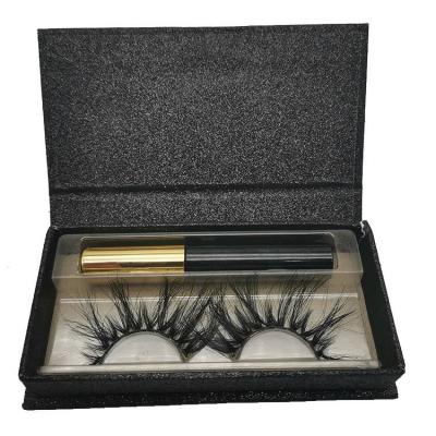 China Factory Wholesale Natural Long Magnetic Eyelashes Full Strip Extensions 25mm 3d Mink Magnetic Eyelashes for sale