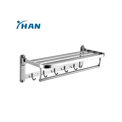 China Modern Good quality bathroom rack non-punching multi-specification simple atmosphere Folding towel rack for sale