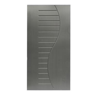 China Modern Customized Embossed Door Panel Stamped Cold Rolled Steel Metal Door for sale