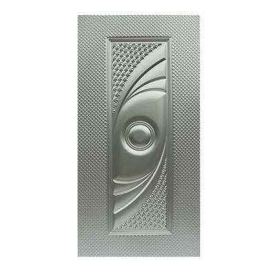 China Easily Assembled Metal Steel Door Skin Embossed Exterior Laminate Door Skins South Africa for sale