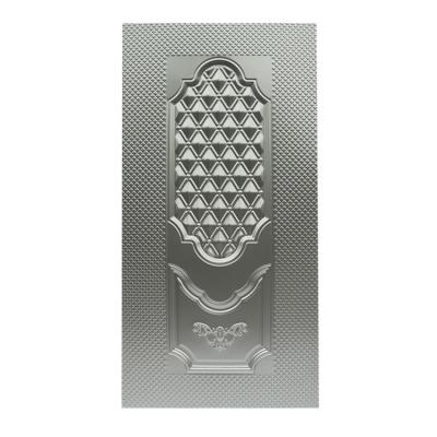 China Easily Assembled Stainless Stamp Steel Door Embossed Leaf Design Metal Sheet For Door for sale