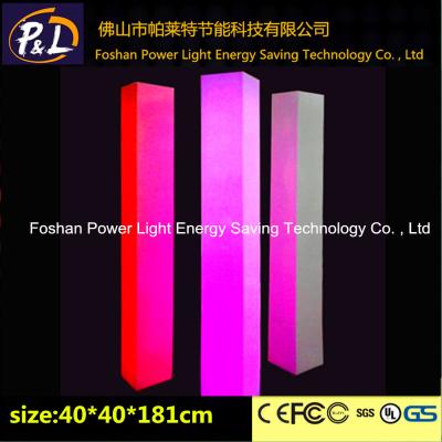 China 16 Colors Wedding Event LED Pillars Plastic With Remote Control for sale