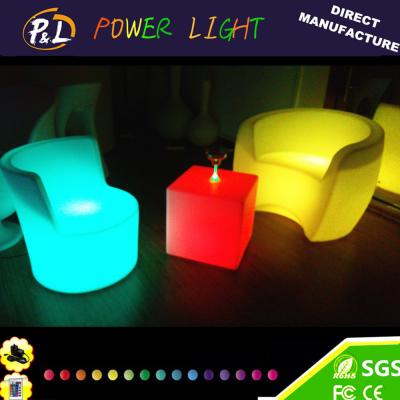 China Glow Illuminated Lighted Plastic Sofa for sale