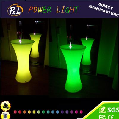 China Leisure Furniture Rechargeable LED Poseur Table for sale